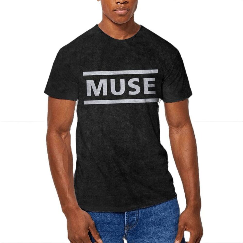 Muse Unisex Adult Dip Dye Logo T-Shirt / Black